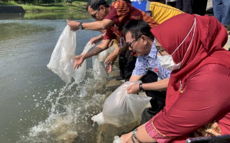 Dinas Perikanan Kota Semarang Kembali Tebar 52.500 Benih Ikan