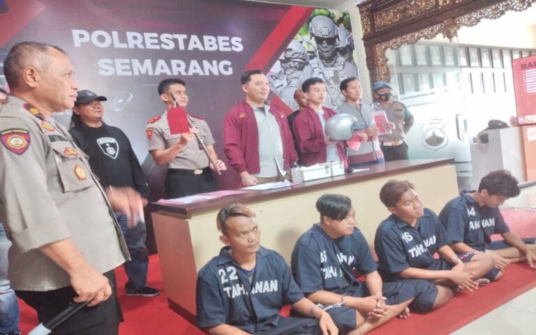 Polrestabes Semarang Bekuk 4 Pencuri Lintas Provinsi