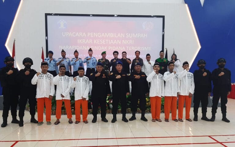 6 WBP Lapas Nusakambangan Ucapkan Ikrar Kesetiaan Pada NKRI