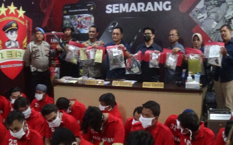 Polrestabes Semarang Ungkap Penyalahgunaan Narkoba 48 Tersangka Ditangkap