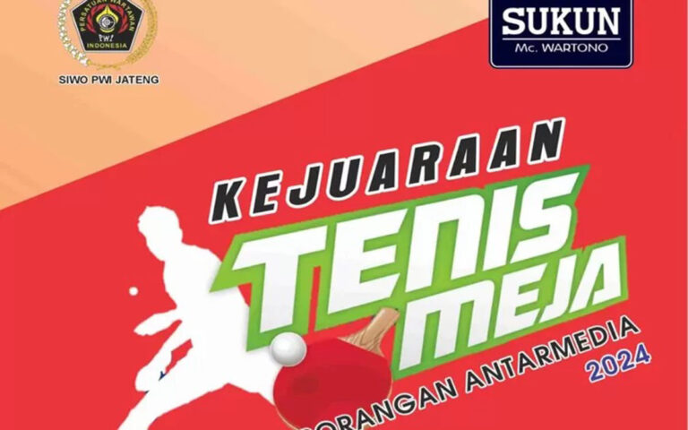 Siwo PWI Jateng Gandeng PT Sukun Gelar Kejuaraan Tenis Meja Antarmedia