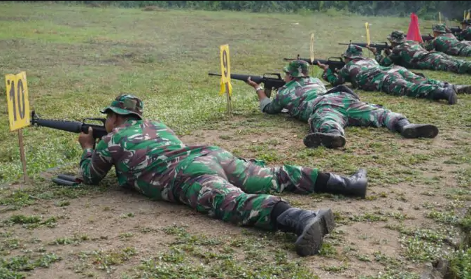 Kodim 0724/Boyolali Adakan Latihan Tembak Senjata Ringan