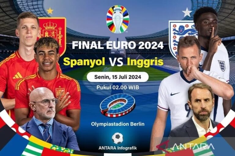 Duel Sengit Spanyol vs Inggris Bakal Tersaji di Final Piala Eropa 2024