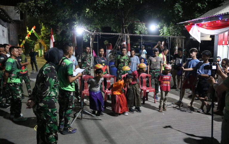 TMMD Kodim 0734 Yogyakarta Bersama Warga Umbulharjo Eratkan Silaturahmi Meriahkan HUT RI