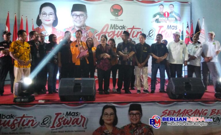 Partai Politik Non Parlemen Komitmen Dukung dan Menangkan Paslon 01 di Pilkada Kota Semarang. Agustina : Targetkan 60 Persen Menang