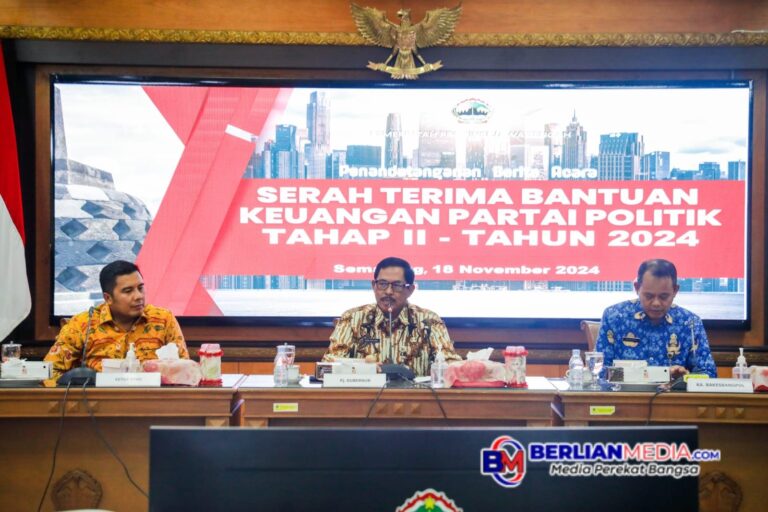 Pemprov Jateng Berikan Bankeu Parpol Tahap II Senilai Lebih dari Rp12 Miliar