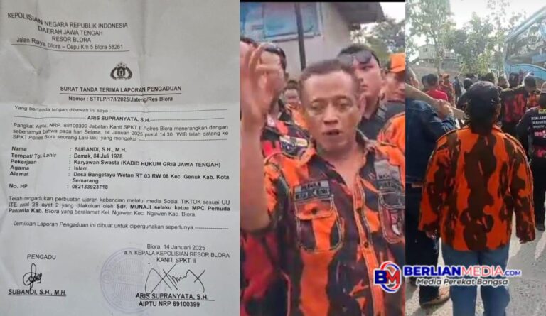 Buntut Bentrok Ormas di Blora GRIB JAYA Jawa Tengah Laporkan Ketua MPC PP ke Polres Blora