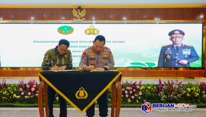 Polri-Kemenhut Tandatangani MoU: Sinergi Strategis untuk Jaga Kelestarian Hutan Indonesia