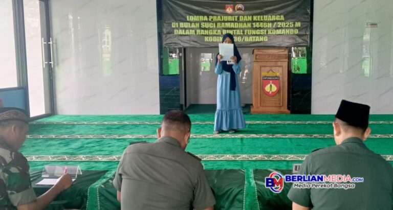 Sambut Bulan Ramadhan Kodim Batang/0736 Gelar Lomba Ceramah, Adzan, Baca Al Qur’an dan Hafalan Surat Pendek