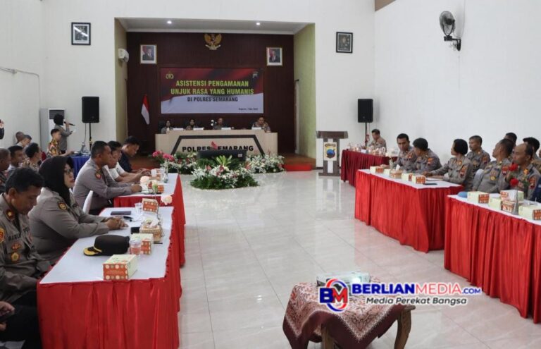 Polres Semarang Kedepankan Humanis dalam Pengamanan Unjuk rasa, Polda Jateng kunjungi Polres Semarang.