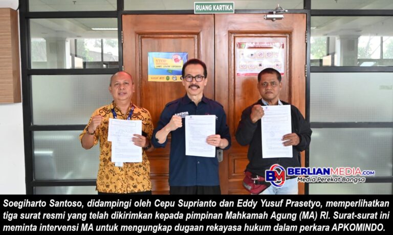 Dugaan Mafia Peradilan APKOMINDO, Hoky Minta MA Turun Tangan