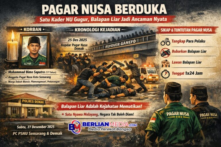 Pagar Nusa Berduka, Negara Didesak Hadir: Pembunuhan Kader NU Jadi Alarm Darurat Balapan Liar