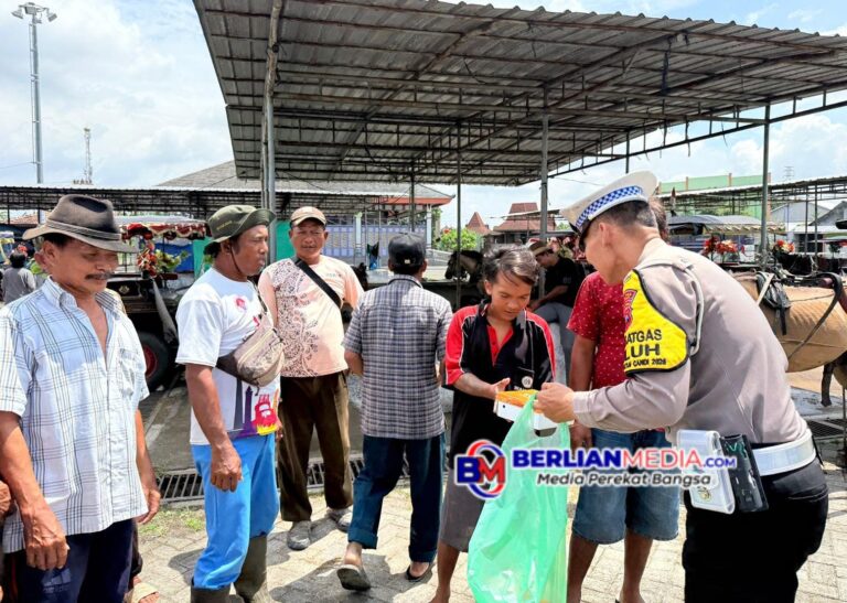 Satlantas Polres Demak Gelar Jum’at Berkah dan Sosialisasi Operasi Keselamatan Candi 2026