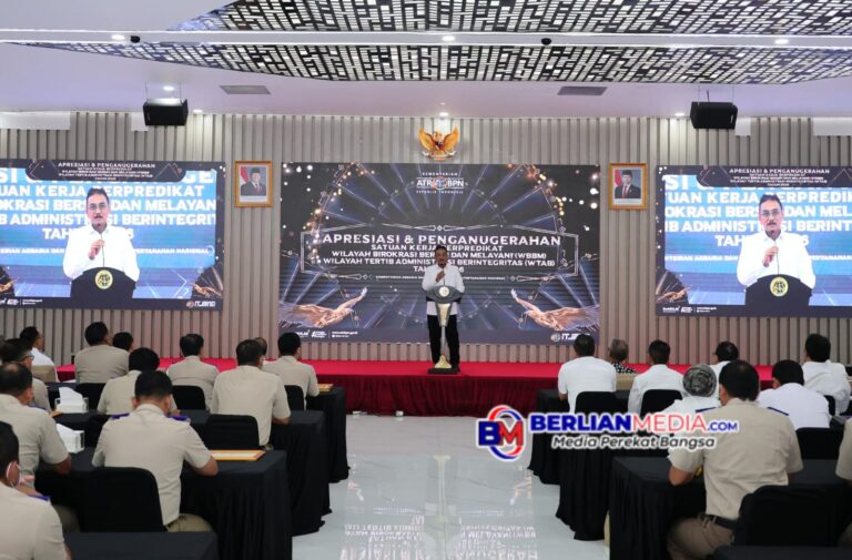 Buktikan Komitmen dalam Memperbaiki Layanan, Satker Kementerian ATR/BPN Raih 1 Predikat WBBM dan 31 Predikat WTAB