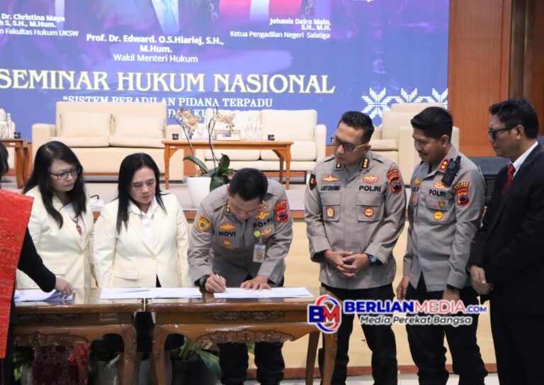 Polda Jateng dan UKSW Perkuat Sinergi Akademik dan Penegakan Hukum, Resmikan Pusat Studi Kepolisian