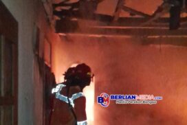 Rumah Warga Genuk Ungaran Terbakar saat Ditinggal Shalat Tarawih Polres Semarang_Kebakaran