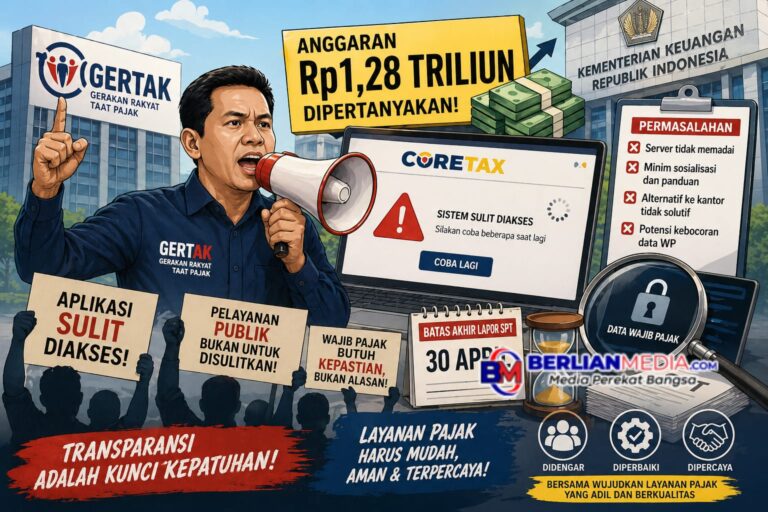 GERTAK: Portal Cortex Sulit Diakses, Penggunaan Anggaran Rp1,28 Triliun Dipertanyakan