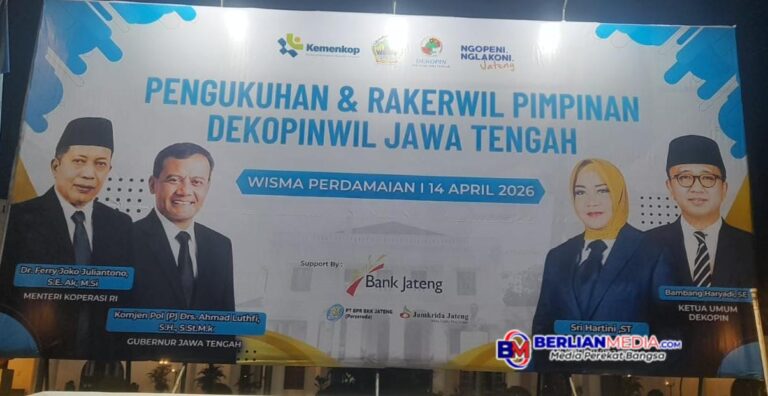 Pengukuhan dan Raker Dekopinwil Jateng Pimpinan Sri Hartini Dihadiri Menkop dan Wamentan : Momentum Edukasi dan Advokasi Penguatan Koperasi