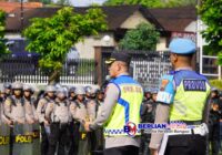 Kapolres Boyolali Pimpin Apel Gelar Kesiapan Pengamanan May Day di Halaman Mapolres
