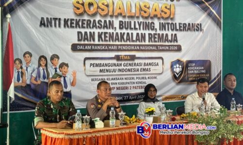 Cegah Bullying dan Kenakalan Remaja, Polisi Kendal Sosialisasi di SMPN 2 Patebon