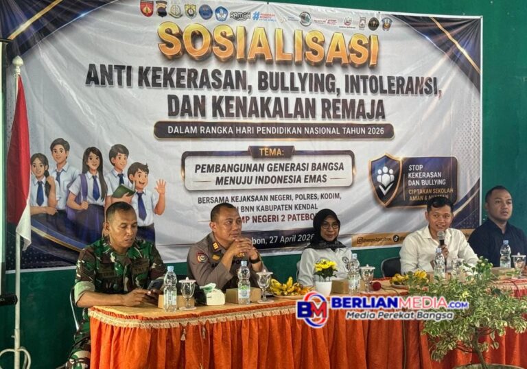 Cegah Bullying dan Kenakalan Remaja, Polisi Kendal Sosialisasi di SMPN 2 Patebon