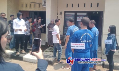 Polresta Magelang Gelar Rekontruksi Kasus Tewasnya Pemuda Kajoran 