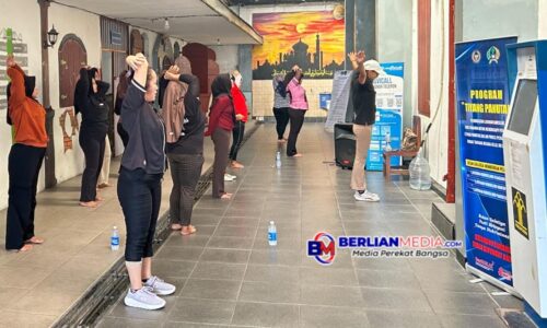 Senam Bersama Warga Binaan, Wujud Pembinaan Jasmani di Rutan Salatiga