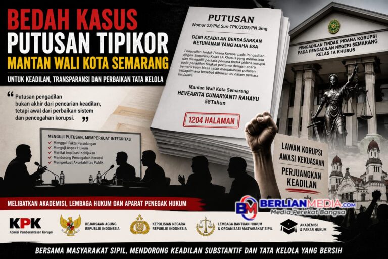 Tokoh LSM Lawas Dorong “Bedah Kasus” Putusan Perkara Mantan Wali Kota, Soroti Integritas dan Pencegahan Korupsi di Kota Semarang