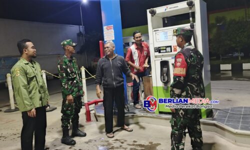 Patroli Malam Babinsa Koramil 07 Tirtomoyo Kodim 0728/Wonogiri, SPBU dan Koperasi Desa Jadi Sasaran