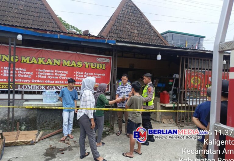 Polsek Ampel Tangani Kebakaran Dapur Warung, Diduga Akibat Kebocoran Gas